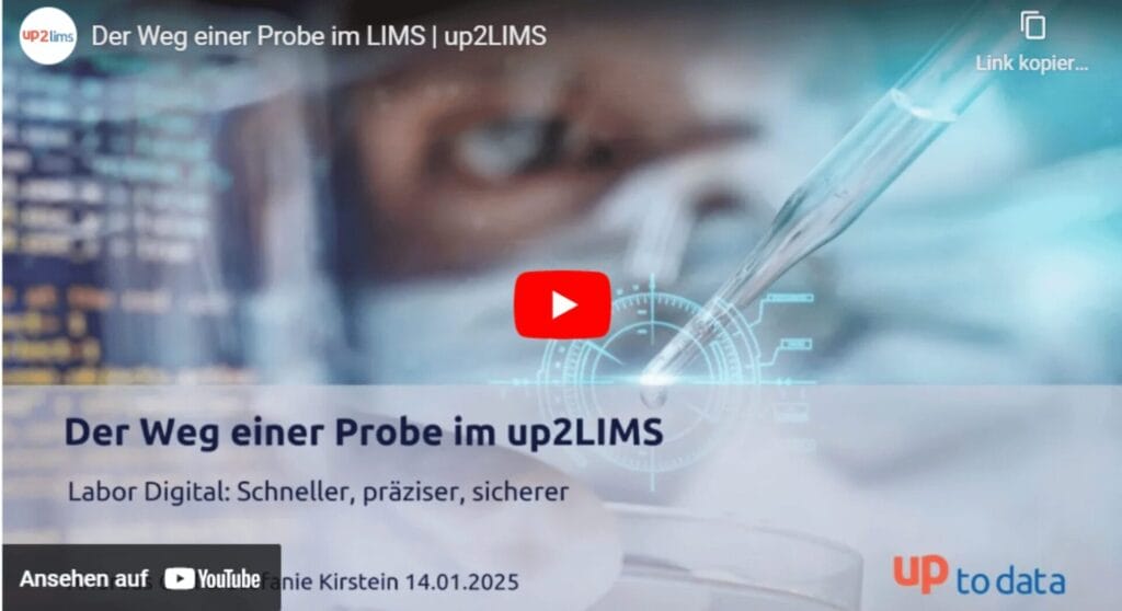 up2LIMS-Tutorial-Link zu "Der Weg einer Probe im LIMS".